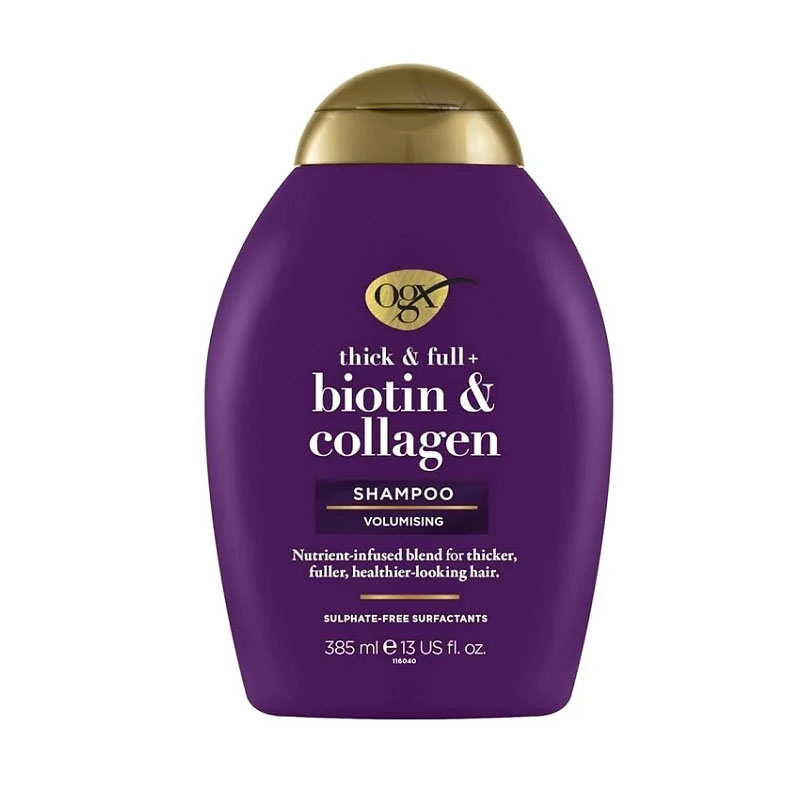 شامپو او جی ایکس OGX مدل Biotin & Collagen حجم 385 میلی لیتر