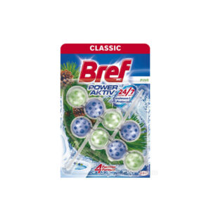 خوشبو کننده توالت فرنگی توپی برف Bref مدل Pine (درخت کاج) وزن 2*50  گرم (8عددی)