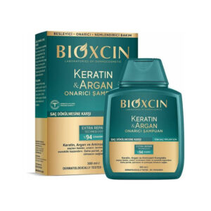 شامپو ضد ریزش و ترمیم کننده بیوکسین Bioxcin حاوی آرگان و کراتین حجم (سبز) 300 میلی لیتر