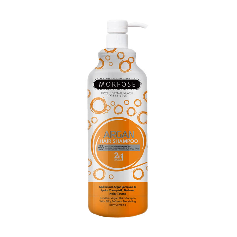 شامپو مو 2*1 مورفوس MORFOSE مدل ARGAN (نارنجی) حجم 1000 میلی لیتر