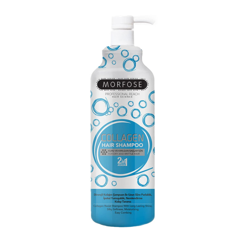 شامپو مو 2*1 مورفوس Morfose مدل Collagen (آبی) حجم 1000 میلی لیتر