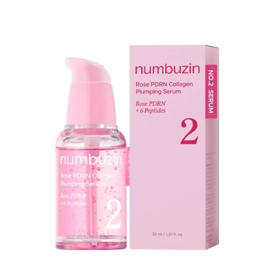 سرم صورت کلاژن نامبوزین NUMBUZIN سری ROSE PDRN COLLAGEN مدل PLUMPING حجم 30 میلی لیتر