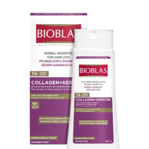 شامپو ضد ریزش مو بیوبلاس BIOBLAS مدل COLLAGEN+KERATIN حجم 360 میلی لیتر_68f267fbae476.png شامپو ضد ریزش مو بیوبلاس BIOBLAS مدل COLLAGEN+KERATIN حجم 360 میلی لیتر