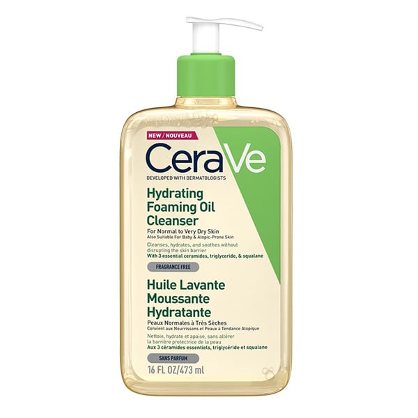 شوینده روغنی صورت سراوی CERAVE مدل HYDRATING FOAMING OIL CLEANSER حجم 473 میلی لیتر