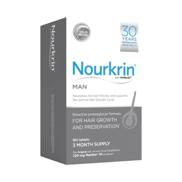 قرص ضد ریزش و تقویت مو آقایان نورکرین NOURKRIN تعداد ۱۸۰ عددی