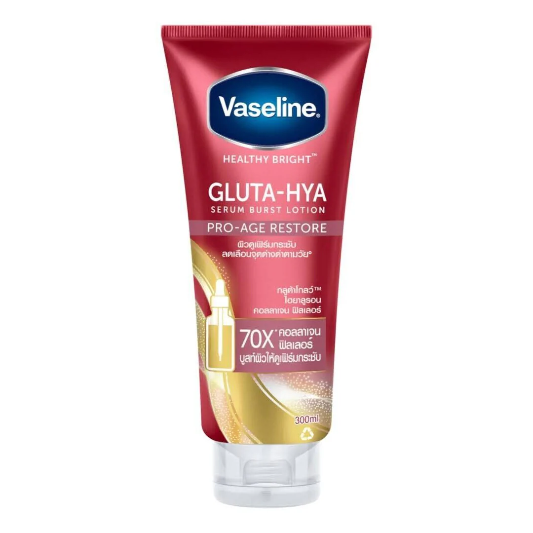 لوسیون تیوپی وازلین VASELINE سری HEALTHY BRIGHT مدل PRO-AGE RESTORE (مسی) حجم ۳۰۰ میلی لیتر