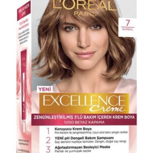 کیت رنگ مو لورال LOREAL سری EXCELLENCE CREME شماره 7 بلوند_68f26aad5d7ab.jpeg کیت رنگ مو لورال LOREAL سری EXCELLENCE CREME شماره 7 بلوند