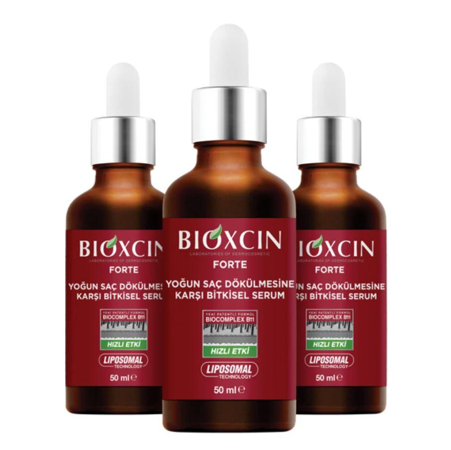 پک 3 عددی سرم ضد ریزش و تقویت کننده مو بیوکسین BIOXCIN مدل FORTE حجم 50 میلی لیتر